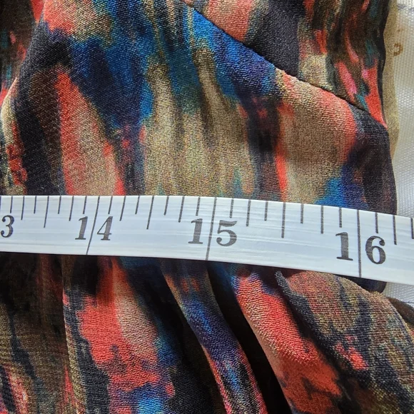 Sandro Multicolor Sleeveless Ruffle Dress Size 2/S Boho Chic - Picture 15 of 15